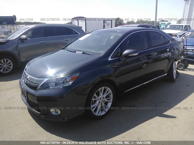 JTHBB1BA1A2017652 - 2010 LEXUS HS 250H BLACK photo 2