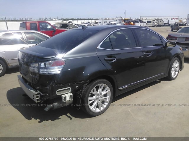 JTHBB1BA1A2017652 - 2010 LEXUS HS 250H BLACK photo 4