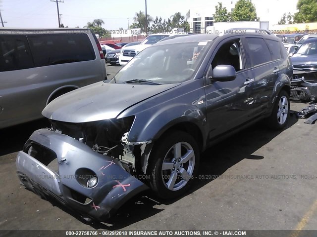 JA4MS41X37U004653 - 2007 MITSUBISHI OUTLANDER XLS GRAY photo 2