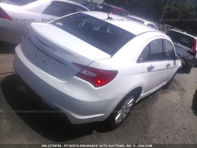 1C3CCBCG3DN507545 - 2013 CHRYSLER 200 LIMITED WHITE photo 4