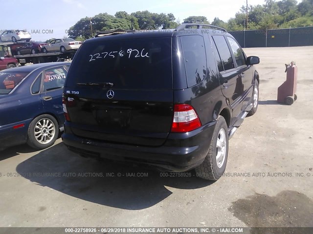 4JGAB57E74A489778 - 2004 MERCEDES-BENZ ML 350 BLACK photo 4