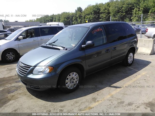 1A4GP45R56B595511 - 2006 CHRYSLER TOWN & COUNTRY  TEAL photo 2