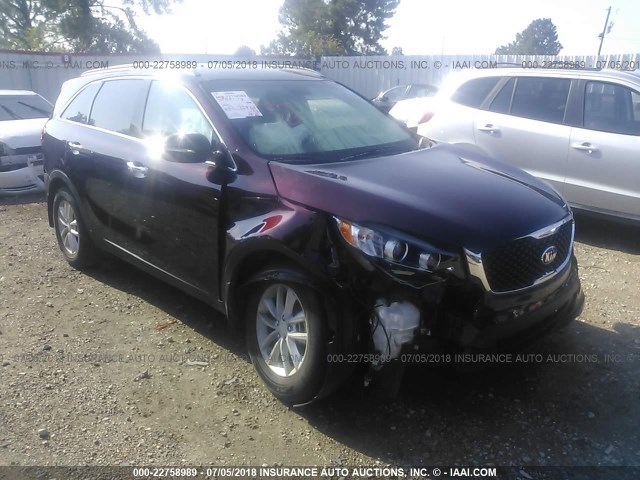 5XYPG4A3XHG223923 - 2017 KIA SORENTO LX/L MAROON photo 1