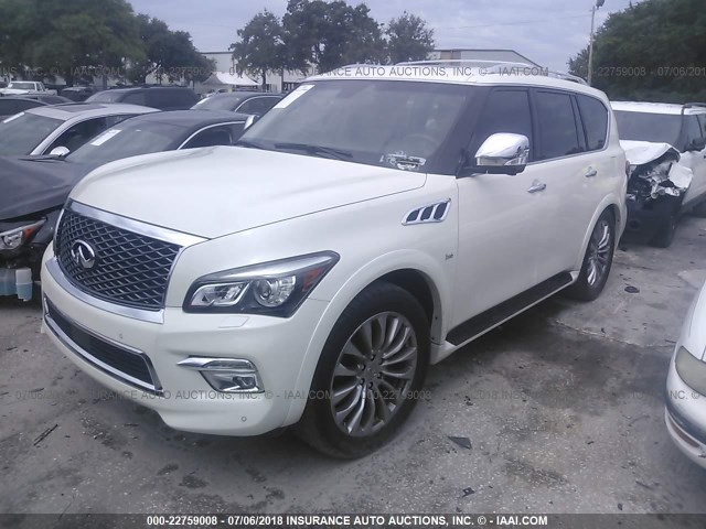 JN8AZ2NC1G9400085 - 2016 INFINITI QX80 WHITE photo 2