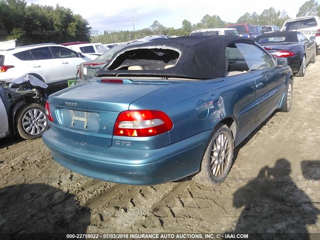 YV1NC56D91J020905 - 2001 VOLVO C70 TURBO TEAL photo 4