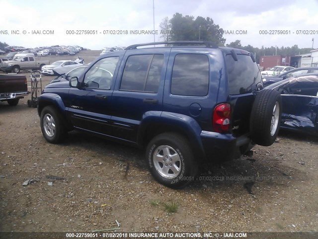 1J4GK58K92W206472 - 2002 JEEP LIBERTY LIMITED BLUE photo 3