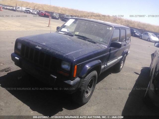 1J4FF68S7XL543639 - 1999 JEEP CHEROKEE SPORT/CLASSIC ლურჯი ფოტო 2