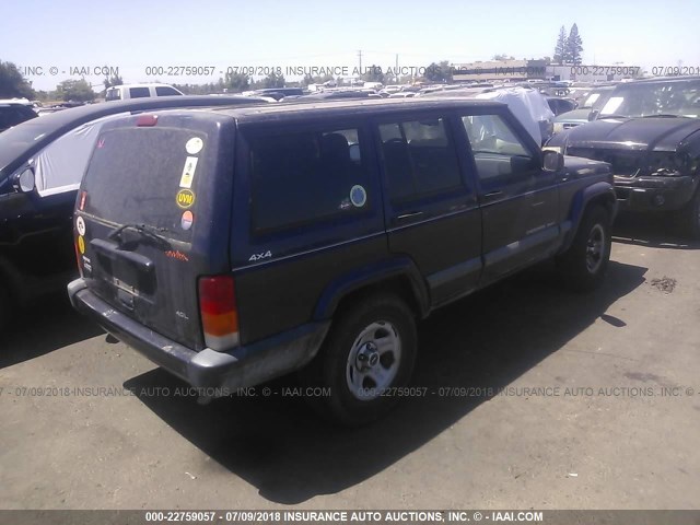 1J4FF68S7XL543639 - 1999 JEEP CHEROKEE SPORT/CLASSIC ლურჯი ფოტო 4