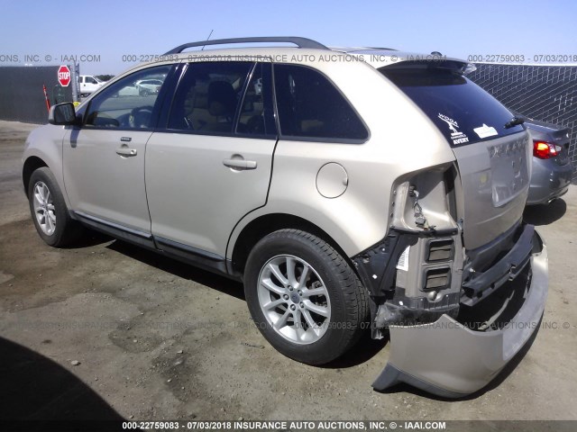 2FMDK38C47BB32632 - 2007 FORD EDGE SEL TAN photo 3