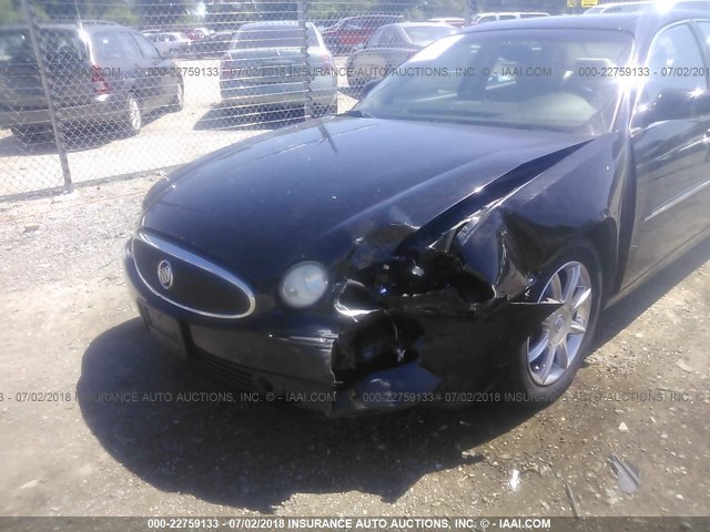 2G4WE587261218704 - 2006 BUICK LACROSSE CXS BLACK photo 6