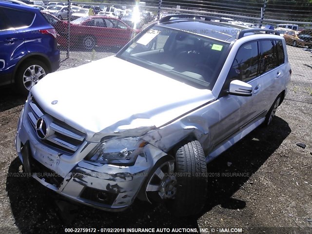 WDCGG8HB6AF276240 - 2010 MERCEDES-BENZ GLK 350 4MATIC GRAY photo 2