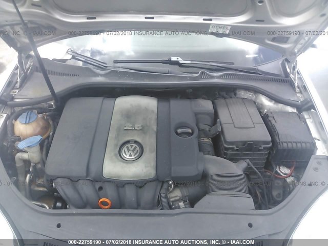 3VWEF71KX7M174160 - 2007 VOLKSWAGEN JETTA WOLFSBURG 银色 照片 10
