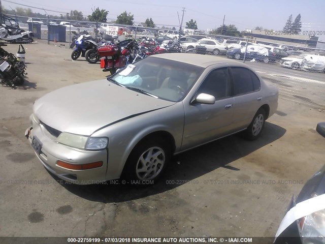 JN1CA21D8VM508369 - 1997 NISSAN MAXIMA GLE/GXE/SE GOLD photo 2