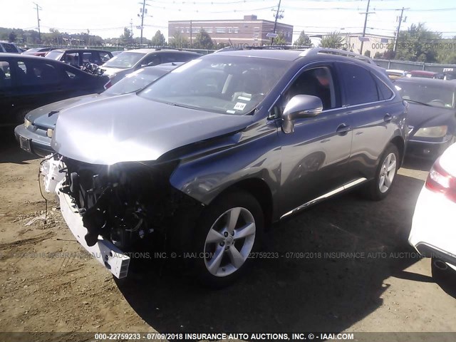 2T2BK1BA6DC189081 - 2013 LEXUS RX 350/BASE/F SPORT GRAY photo 2