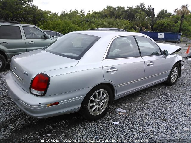 KMHFU45E02A168479 - 2002 HYUNDAI XG 350 SILVER photo 4