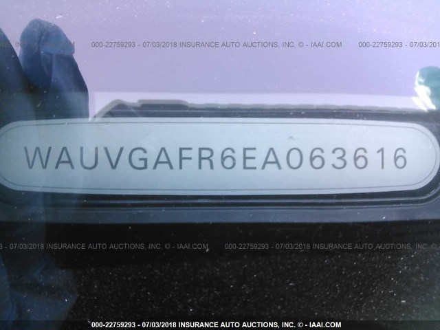 WAUVGAFR6EA063616 - 2014 AUDI S5 PRESTIGE BLACK photo 9