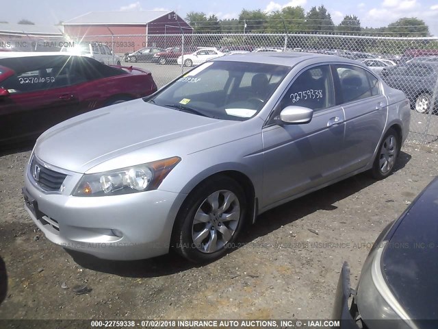 1HGCP36829A024638 - 2009 HONDA ACCORD EXL SILVER photo 2