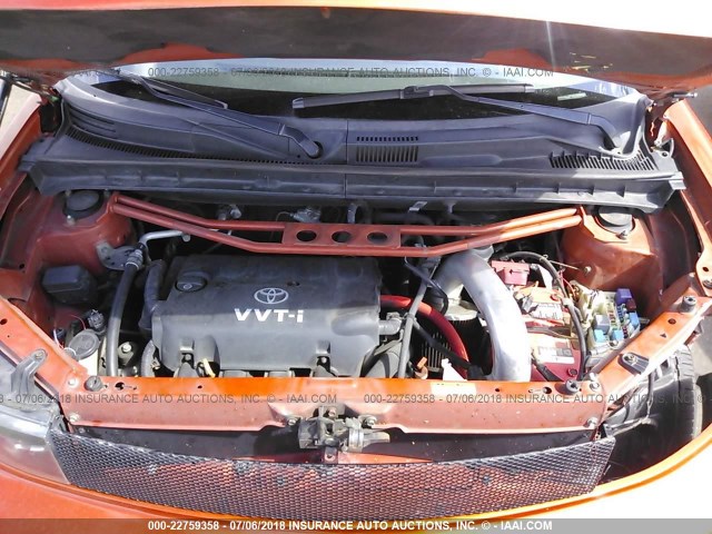 JTLKT324340160871 - 2004 TOYOTA SCION XB ORANGE photo 10