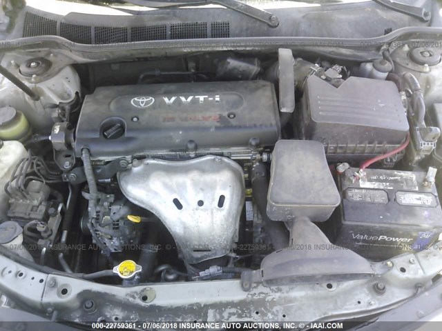 4T1BE46K97U037752 - 2007 TOYOTA CAMRY NEW GENERATION CE/LE/XLE/SE GRAY photo 10