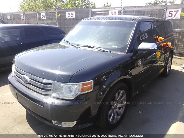 2FMHK6DC6BBD19811 - 2011 FORD FLEX LIMITED BLACK photo 2