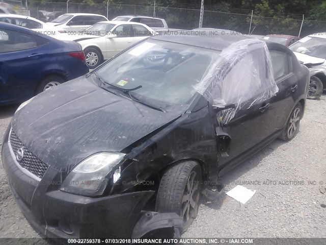 3N1AB6AP6CL744371 - 2012 NISSAN SENTRA 2.0/2.0S/SR/2.0SL BLACK photo 2