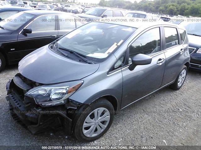 3N1CE2CP7HL367370 - 2017 NISSAN VERSA NOTE S/S PLUS/SV/SL/SR GRAY photo 2