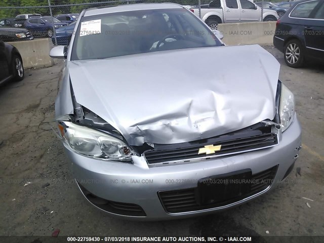 2G1WC57M491318754 - 2009 CHEVROLET IMPALA 2LT SILVER photo 6