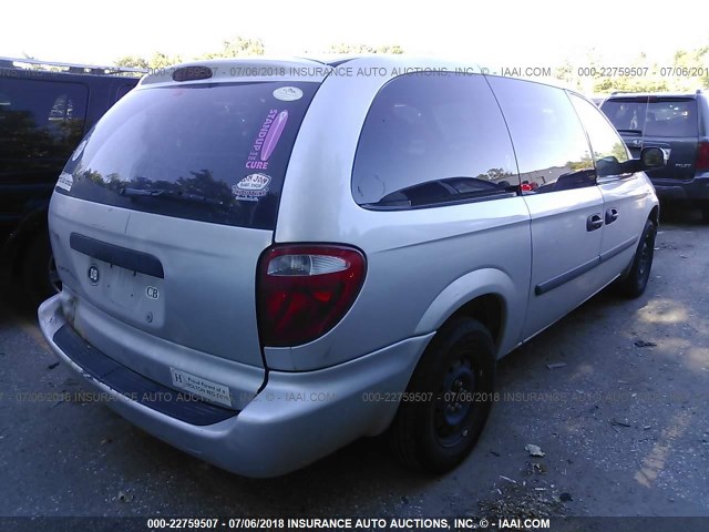 1D4GP24R26B534227 - 2006 DODGE GRAND CARAVAN SE SILVER photo 4