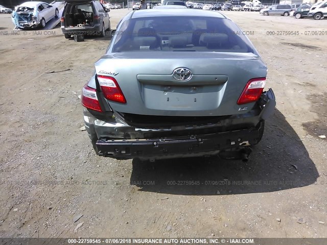 4T1BE46K47U689291 - 2007 TOYOTA CAMRY NEW GENERAT CE/LE/XLE/SE GREEN photo 6