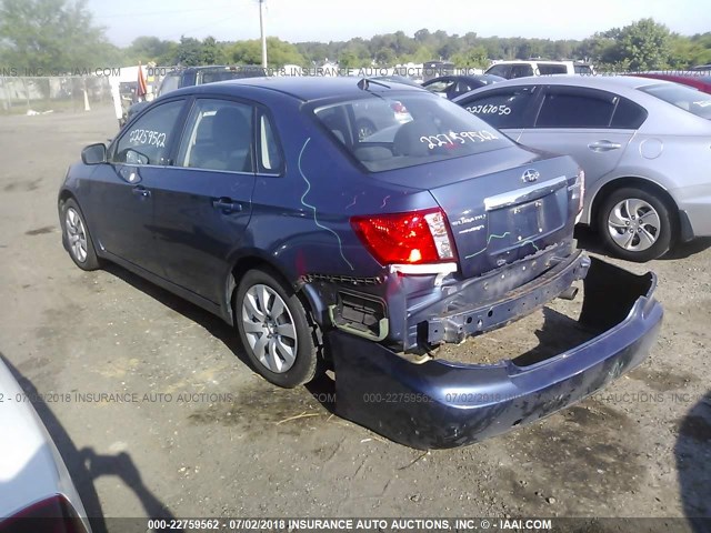 JF1GE6A60BH519162 - 2011 SUBARU IMPREZA 2.5I BLUE photo 3