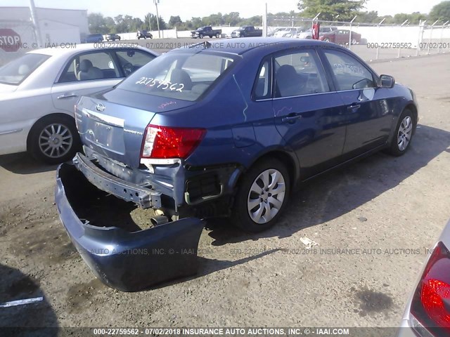 JF1GE6A60BH519162 - 2011 SUBARU IMPREZA 2.5I BLUE photo 4