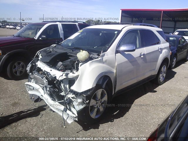 1GNFLGEK6DZ129972 - 2013 CHEVROLET EQUINOX LTZ WHITE photo 2