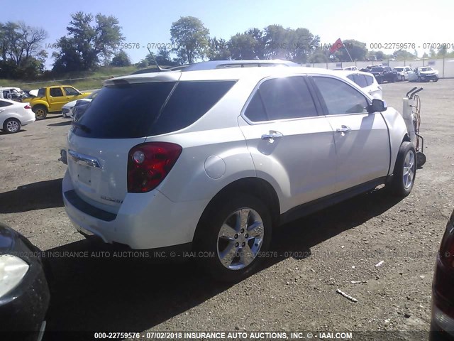 1GNFLGEK6DZ129972 - 2013 CHEVROLET EQUINOX LTZ WHITE photo 4