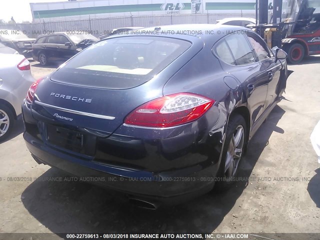 WP0AA2A79BL012528 - 2011 PORSCHE PANAMERA 2/4 BLUE photo 4