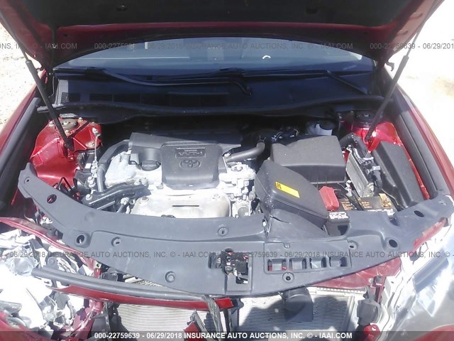 4T1BF1FK8EU775289 - 2014 TOYOTA CAMRY L/SE/LE/XLE 红色 照片 10