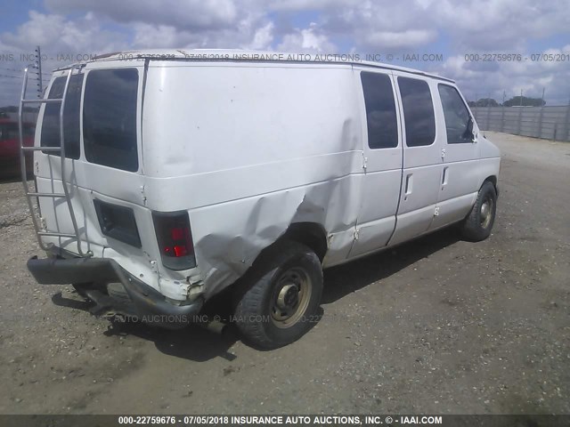 1FTRE14W85HA68438 - 2005 FORD ECONOLINE E150 VAN WHITE photo 4