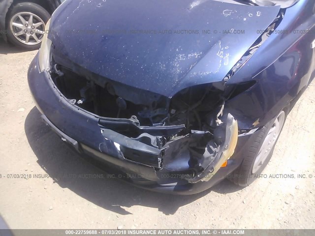 JTKKT624560147211 - 2006 TOYOTA SCION XA BLUE photo 6