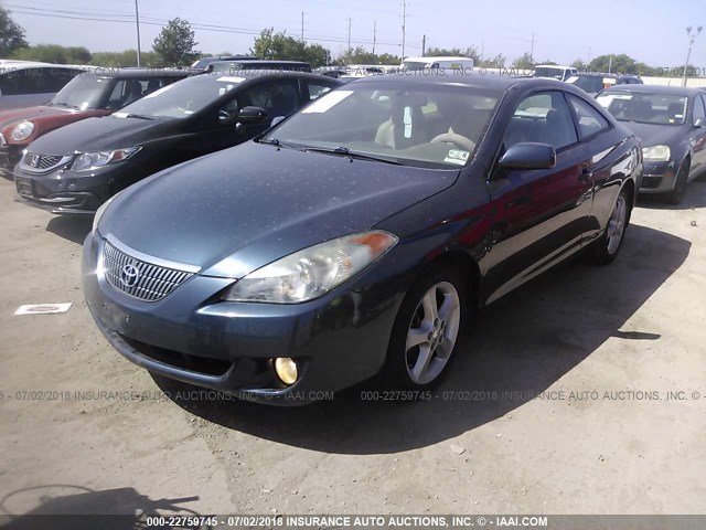 4T1CA38P54U037598 - 2004 TOYOTA CAMRY SOLARA SE/SLE BLUE photo 2