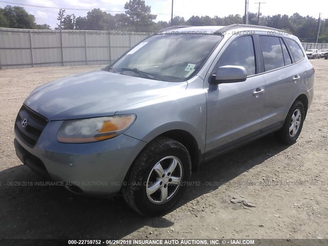 5NMSG13D18H207470 - 2008 HYUNDAI SANTA FE GLS GRAY photo 2