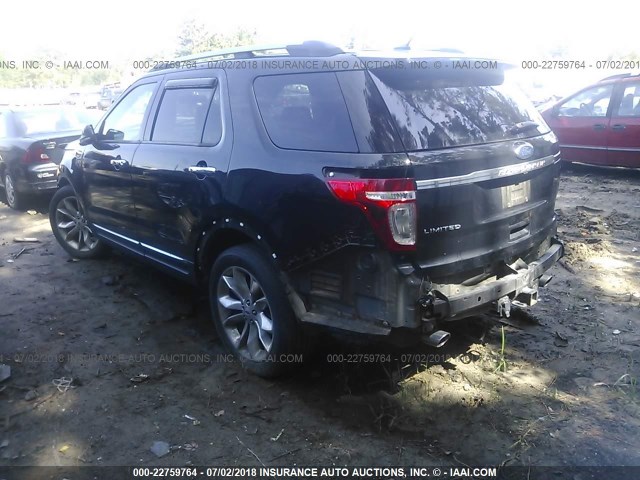 1FMHK7F88CGA71330 - 2012 FORD EXPLORER LIMITED 黑色 照片 3