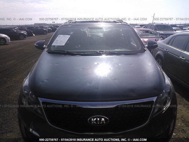 KNDPC3AC6F7771420 - 2015 KIA SPORTAGE EX BLUE photo 6