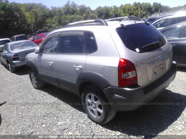 KM8JN72D35U101821 - 2005 HYUNDAI TUCSON GLS/LX SILVER photo 3