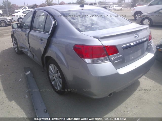 4S3BMDL6XB2212674 - 2011 SUBARU LEGACY 3.6R LIMITED GRAY photo 3