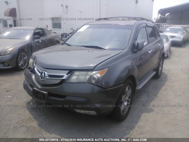 2HNYD28487H521008 - 2007 ACURA MDX TECHNOLOGY GRAY photo 2