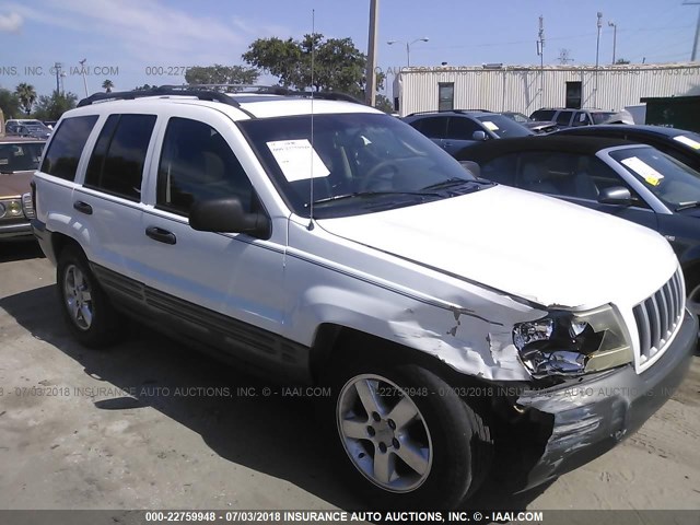 1J4GX48J44C337252 - 2004 JEEP GRAND CHEROKEE LAREDO/COLUMBIA/FREEDOM WHITE photo 1