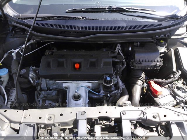 2HGFG3B1XCH534038 - 2012 HONDA CIVIC EXL GRAY photo 10