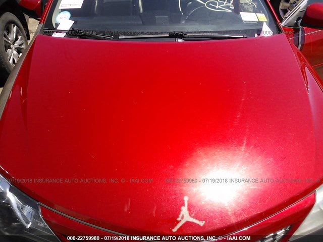 4T1BK1FK0CU505398 - 2012 TOYOTA CAMRY SE/XLE RED photo 10