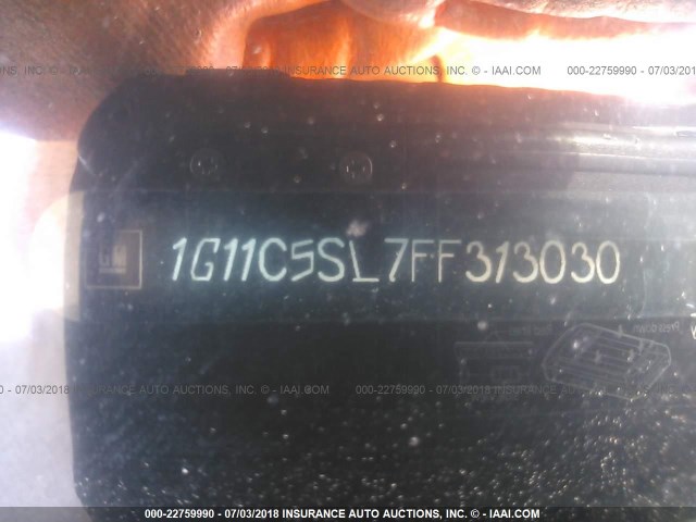 1G11C5SL7FF313030 - 2015 CHEVROLET MALIBU 1LT 金色 照片 9