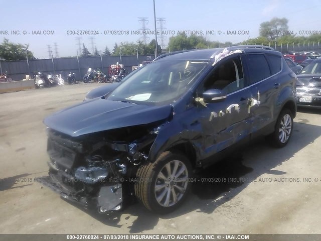 1FMCU9J94JUB68586 - 2018 FORD ESCAPE TITANIUM Mavi fotoğraf 2