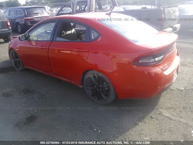 1C3CDFFA5GD820618 - 2016 DODGE DART SXT SPORT ORANGE photo 3